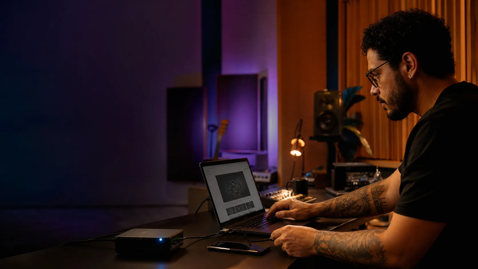 Artista configurando mensuração e eventos de uma página de música